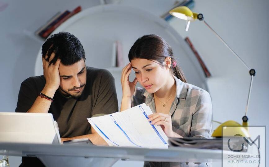 Man and Woman Worried For Taxes And Family Budget